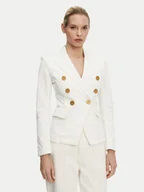 Marynarki i żakiety damskie - Balmain Marynarka DF1SG170DB69 Biały Slim Fit - miniaturka - grafika 1
