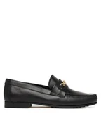 Półbuty damskie - Tommy Hilfiger Lordsy Th Chain Leather Loafer FW0FW08956 Czarny - miniaturka - grafika 1