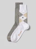 Skarpetki męskie - Skarpety z aplikacją z logo w Zestaw 2 szt. - miniaturka - grafika 1