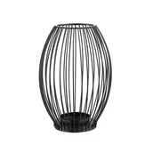 Świeczniki - Altom, Świecznik metalowy szprosowy, czarny, 8,5x8,5x22 cm - miniaturka - grafika 1