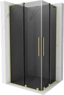 Kabiny prysznicowe - Mexen Velar L Duo kabina prysznicowa rozsuwana 100x90 cm, grafit, złota szczotkowana - 871-100-090-02-43-55 - miniaturka - grafika 1
