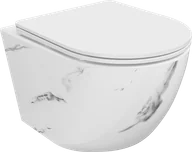 Miski WC - Mexen Lena miska wc Rimless z deską wolnoopadającą slim, duroplast, biała kamień - 30224092 - miniaturka - grafika 1