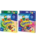 Masy plastyczne - Lekka masa plastyczna ASTRAFUN Sensorio Kids Pixel - 16 kol - miniaturka - grafika 1