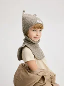 Czapki damskie - Reserved - Dzianinowa czapka z uszkami - brązowy - miniaturka - grafika 1