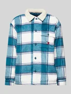 Kurtki męskie - Kurtka koszulowa o kroju regular fit z listwą guzikową model ‘CHECK SHERPA’ - miniaturka - grafika 1