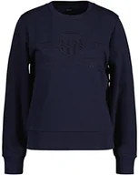 Bluzy damskie - GANT Damska bluza Tonal Archive Shield Sweat Sweatshirt, Evening Blue, Standard, niebieski (Evening Blue), S - miniaturka - grafika 1