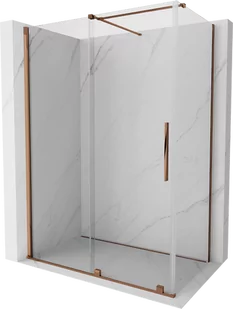 Mexen Velar kabina prysznicowa rozsuwana 150x80 cm, transparent, różowe złoto - 871-150-080-01-60 - Kabiny prysznicowe - miniaturka - grafika 1