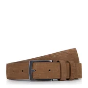 Paski - Męski pasek zamszowy tłoczony - miniaturka - grafika 1