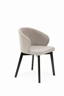 Flavio 5 krzesło tapicerowane beżowe nogi czarne - Krzesła - miniaturka - grafika 1