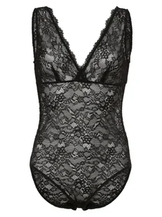 GUESS Damskie body Kobiety czarny jednolity, S - Body - miniaturka - grafika 1