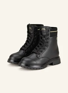Tommy Hilfiger Botki Sznurowane schwarz - Botki damskie - miniaturka - grafika 1