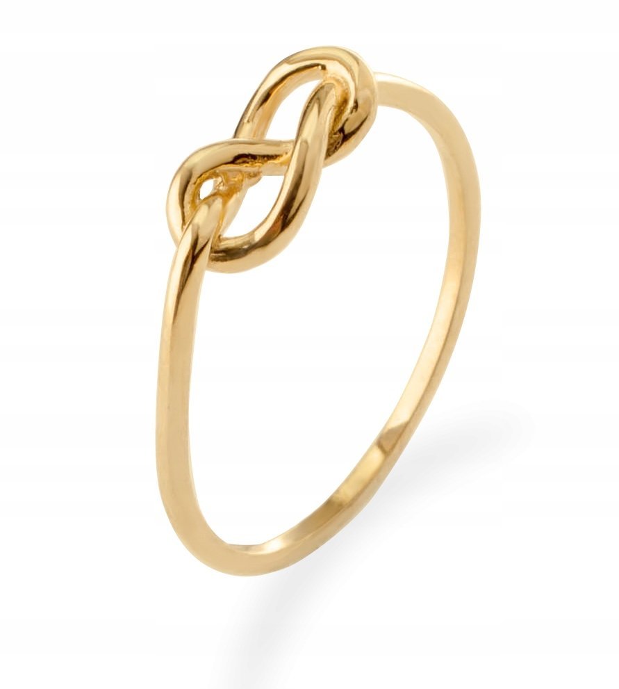 ZŁOTY WYJĄTKOWY PIERŚCIONEK SUPEŁEK PĘTELKA 585