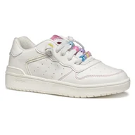 Buty dla dziewczynek - Geox J Washiba Girl D Sneakersy dziewczęce, Biały, różowy, 39 EU - miniaturka - grafika 1