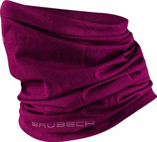 Brubeck KM10360 Komin unisex wełniany śliwkowy L/XL - Czapki i chusty sportowe damskie - miniaturka - grafika 1
