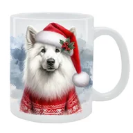 Kubki - Kubek z psem Biały Owczarek Szwajcarski - Kolekcja Świąteczna - miniaturka - grafika 1