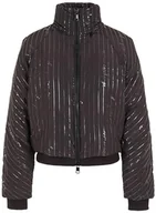 Kurtki damskie - Armani Exchange Damska kurtka sustainable, Turtle Neck, Cuffed Sleeves, Casual Fit Shell Jacket, Black Signature, XL - miniaturka - grafika 1