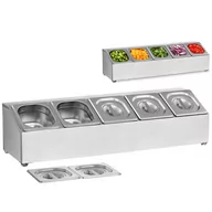 Meble gastronomiczne - Royal Catering Ekspozytor na pojemniki GN 1/6 - 5 pojemników GN RCPN 5 RCPN 5 - miniaturka - grafika 1