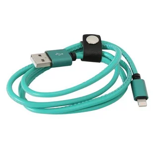Platinet USB LIGHTNING LEATHER CABLE 1M GREEN - Kable USB - miniaturka - grafika 4