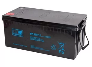 MW Power Akumulator AGM MWP 200-12 12V 200Ah MWP 200-12 - Akumulatory ogólnego zastosowania - miniaturka - grafika 1