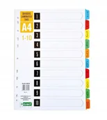 Teczki i skoroszyty - D.rect Przekładki kartonowe 1-10 index laminowany - miniaturka - grafika 1