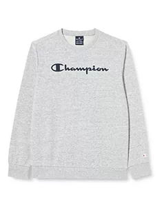 Champion Bluza dziecięca Legacy American Classics Ultra Light Powerblend Terry Logo Crewneck, szary, 7-8 Lat - Bluzy dla dziewczynek - miniaturka - grafika 1