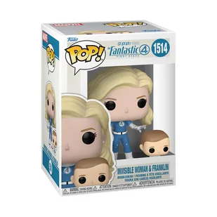 Funko , POP!, Superbohaterowie, Marvel, figurka kolekcjonerska, Invisible Woman & Franklin - Niewidzialna Kobieta & Franklin - Figurki dla dzieci - miniaturka - grafika 1