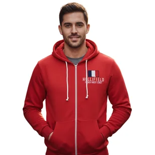 Bluza męska Hollfield Fairfield dresowa z kapturem czerwona-S - Bluzy męskie Bluza męska Hollfield Fairfield dresowa z kapturem czerwona-S - Bluzy męskie - miniaturka - grafika 1