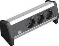 Listwy zasilające - Listwa zasilająca Bachmann 3 gniazda 1.5 m czarna - miniaturka - grafika 1