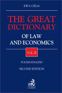 The Great Dictionary of Law and Economics. Polish - English. Vol. 1-2 - E-booki - prawo - miniaturka - grafika 1