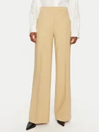 Spodnie damskie - United Colors Of Benetton Spodnie materiałowe 4962DF01Z Beżowy Wide Leg - miniaturka - grafika 1