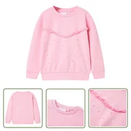 Bluzy dla dziewczynek - Bluza dziecięca - różowa - 128 - Bluza Dziecięca - miniaturka - grafika 1