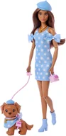 Lalki dla dziewczynek - Barbie Twinning Looks Brunette Polka Dots - miniaturka - grafika 1