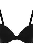 Biustonosze - Hunkemöller Usztywniony bawełniany biustonosz push-up z fiszbinami Czarny - miniaturka - grafika 1