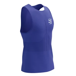 COMPRESSPORT Koszulka biegowa PRO RACING SINGLET dazz blue - Bielizna sportowa męska - miniaturka - grafika 2
