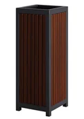Pozostałe meble ogrodowe - Parkowy kosz na śmieci w kolorze palisandru L4-S95 - miniaturka - grafika 1