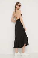 Sukienki - Desigual sukienka LEILA kolor czarny maxi prosta 24SWVK64 - miniaturka - grafika 1