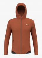 Bluzy męskie - Bluza z kapturem Salewa Pedroc PL Hooded Jacket - bombay brown - miniaturka - grafika 1