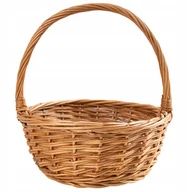 Wielkanoc - Koszyczek wiklinowy wielkanocny z rączką kosz 20cm - miniaturka - grafika 1