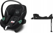 Foteliki samochodowe - Fotelik samochodowy Cybex Cybex Aton S2 i-Size Deep Black + Baza One - miniaturka - grafika 1