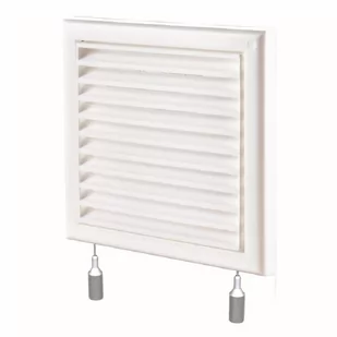 Vents Kratka wentylacyjna regulowana 180 x 180 mm fi 120 mm biała - Wentylatory przemysłowe - miniaturka - grafika 1