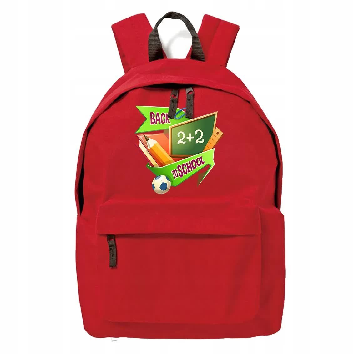 Plecak Szkolny Do Szkoły Red BACK TO SCHOOL Wzory