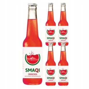 SMAQI Oranżada Gazowany Napój Naturalne Aromaty Orzeźwiający Smak 330ml x5 - Napoje gazowane - miniaturka - grafika 1