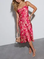 Sukienki - Milan Kiss Sukienka w kolorze czerwono-żółtym - miniaturka - grafika 1