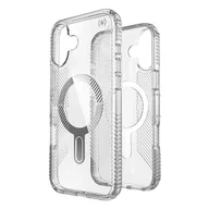 Etui i futerały do telefonów - Speck Presidio Perfect-Clear Grip ClickLock & MagSafe - Etui iPhone 16 Plus (Clear / Chrome Finish / Serene Silver) - miniaturka - grafika 1