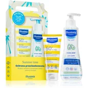 Balsamy i kremy do opalania - Mustela Sun Zestaw Summer Time (Mleczko 100ml + Hydra Bebe Mleczko 300ml) - miniaturka - grafika 1