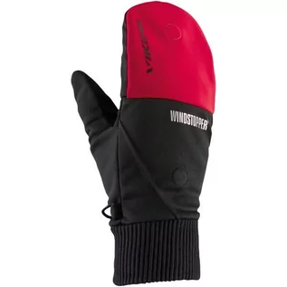 Rękawiczki sportowe damskie - Rękawice Viking Hadar Gore-Tex Windstopper 34 czarno-czerwone - grafika 1
