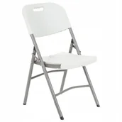 Fotele i krzesła ogrodowe - Krzesło Cateringowe Składane Biurowe Ogrodowe Biał - miniaturka - grafika 1