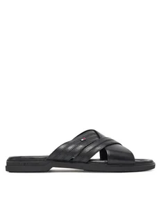 Tommy Hilfiger Klapki Premium Hilfiger Cc Lth Sandal FM0FM05504 Czarny - Klapki i japonki męskie - miniaturka - grafika 1