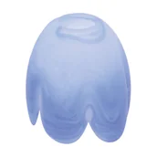 Dom i wnętrze OUTLET - Niebieski, dekoracyjny klosz K-HP KWIATEK NIEBIESKI KLOSZ (｡◕‿◕｡) - miniaturka - grafika 1