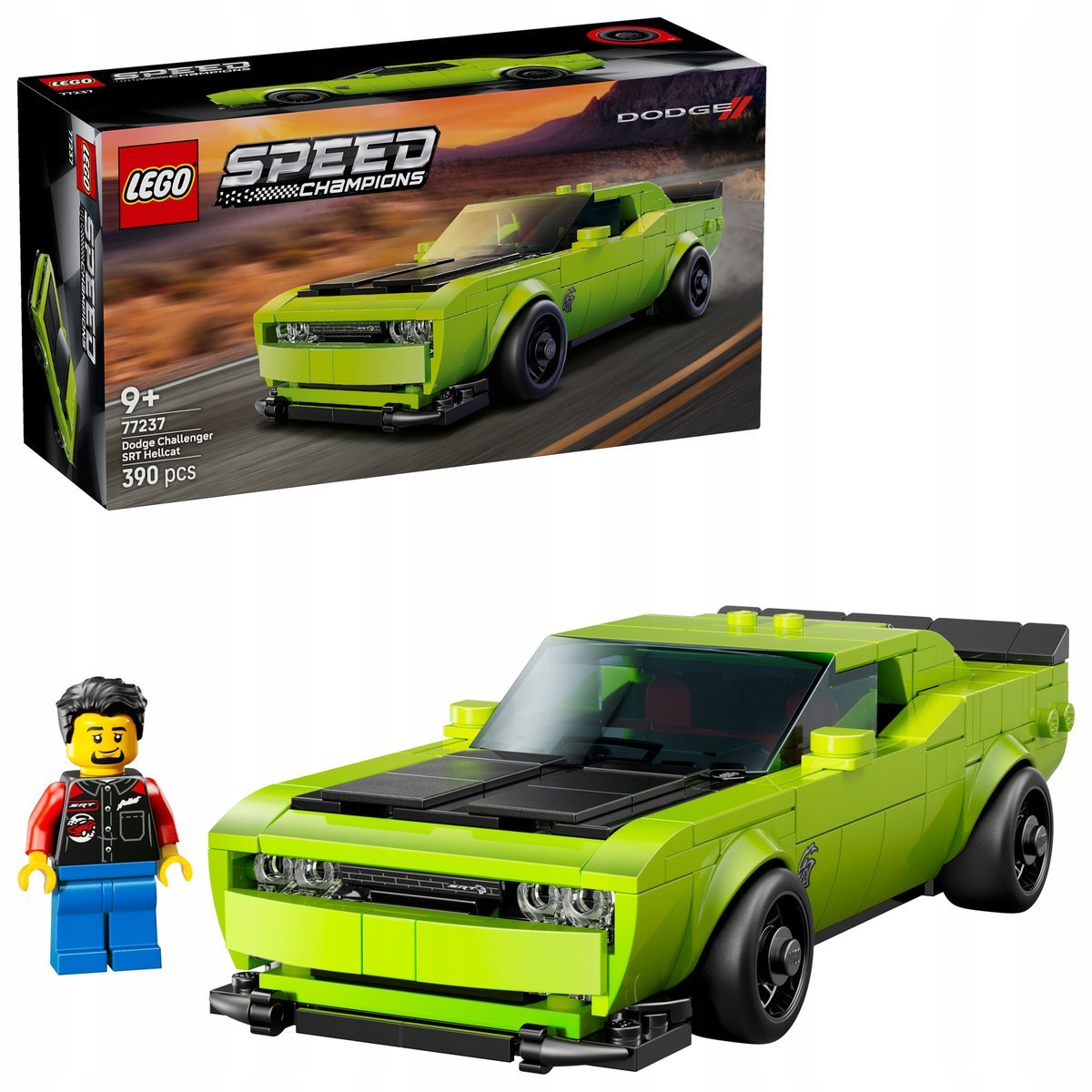 LEGO SPEED - Samochód auto Dodge Challenger SRT Hellcat Muscle Car LEGO PREZENT DLA CHŁOPCA